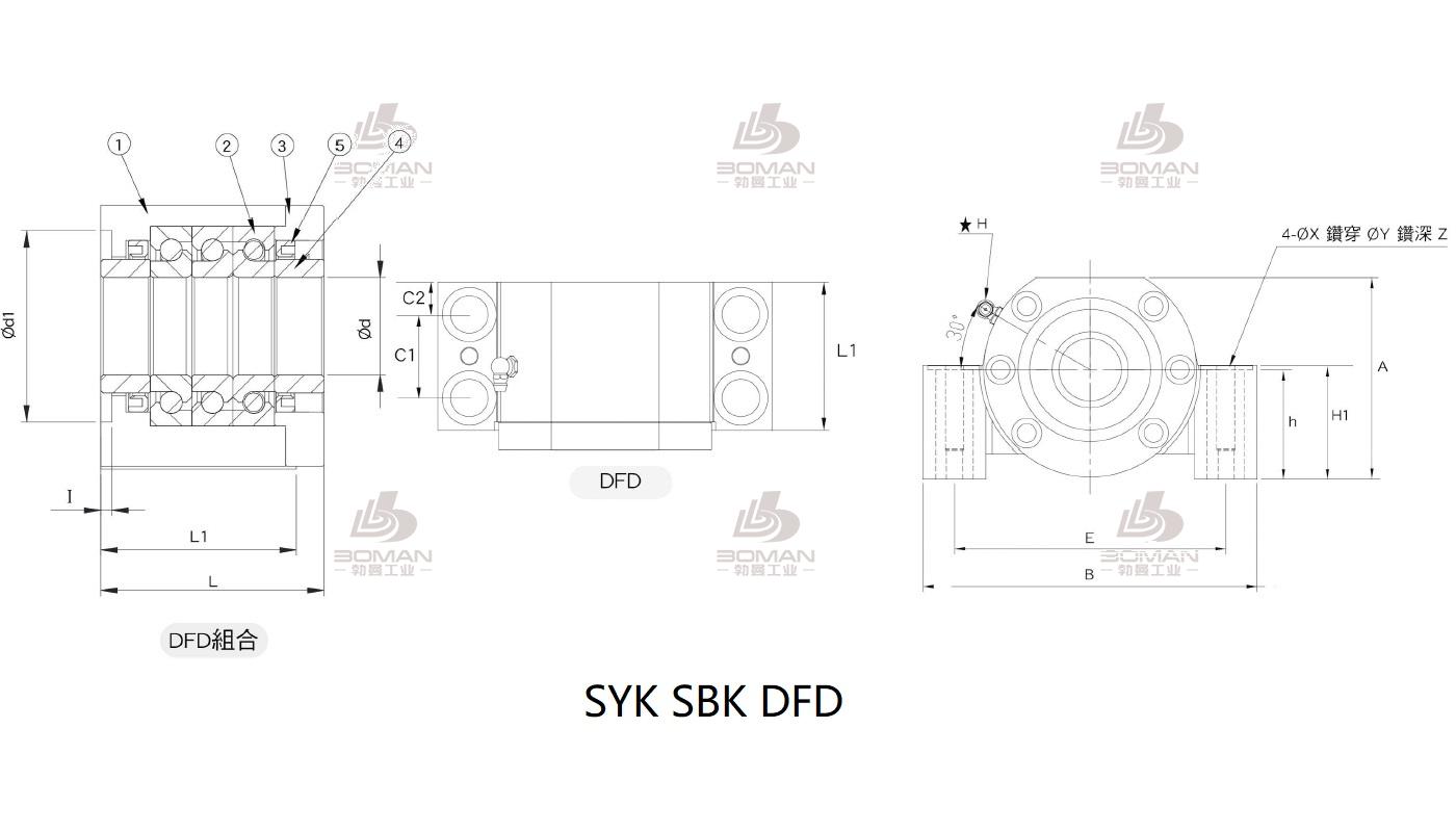SYK MBA/10-B syk丝杆固定端和支撑端